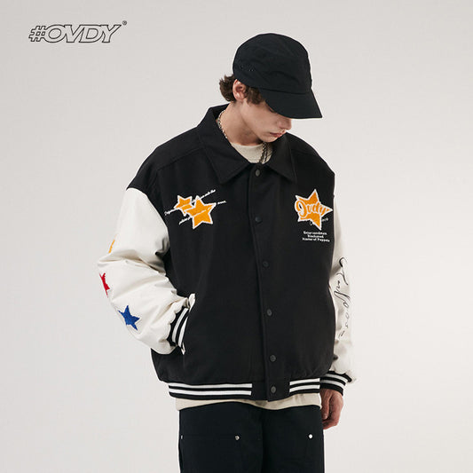 Starry Embroidery Baseball Jacket WN12328