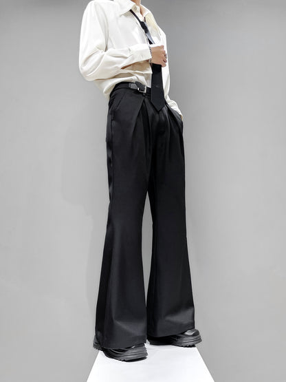 Pleats Flare Straight Trousers WN23903