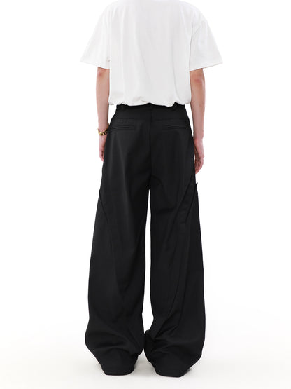 Plan Wide-Leg Straight Trousers WN7552