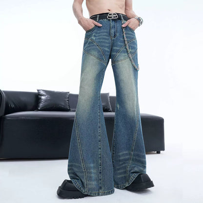 Washed Flare Denim Jeans WN6934