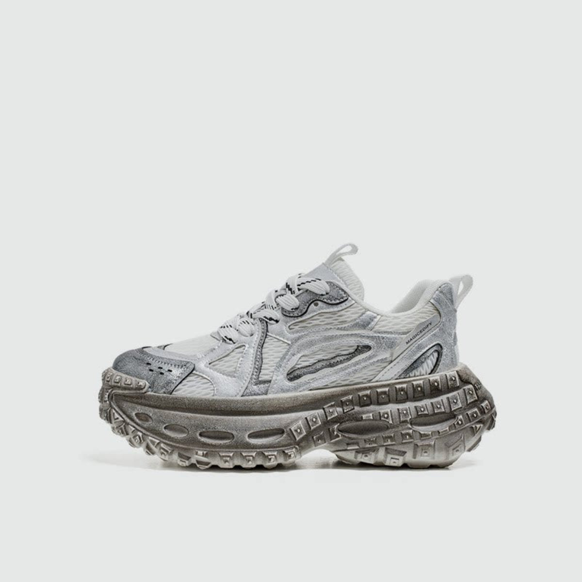 Platform Wear-Resistant Lace-Up Sneakers WN23500