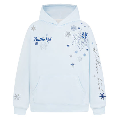 Snowflake Embroidery Print Hoodie WN23567