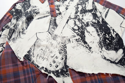 Plaid Graphic Number Polo Shirt WN28092