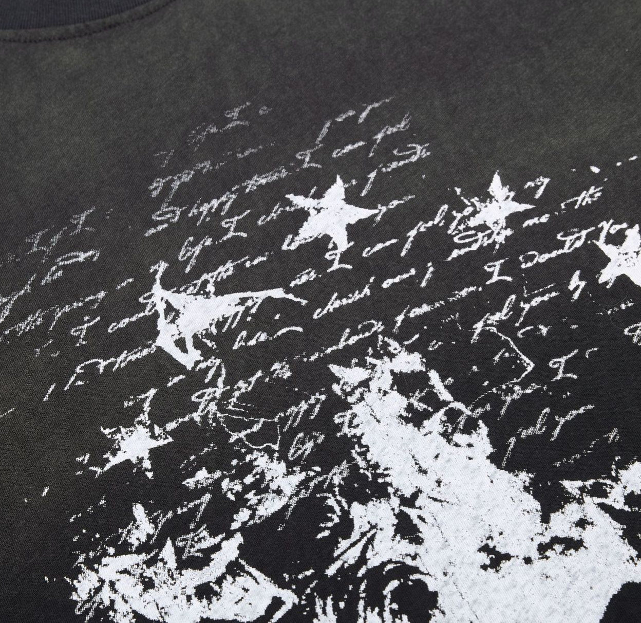 Washed Graphic Letter Print Short Sleeve T-Shirt WN25452