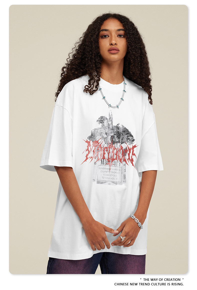 Cotton Heavy Weight Print Short Sleeve T-Shirts WN7827