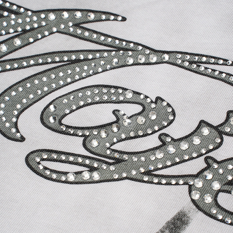 Washed Letter Skull Graphic Short Sleeve T-Shirt WN28103