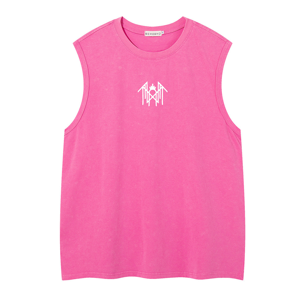 Washed Damage Dark Graphic Sleeveless T-Shirt WN26819