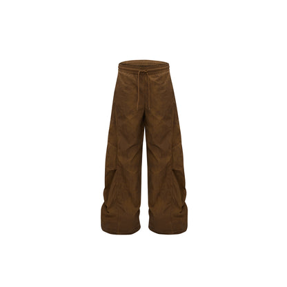 Zipper Hooded Sleeveless Jacket & Workwear Wide-Leg Straight Pants Setup WN6490