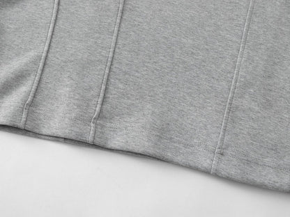 Heavyweight Double Yarn Deconstruction Beads Oversize Short Sleeve T-Shirt WN26083