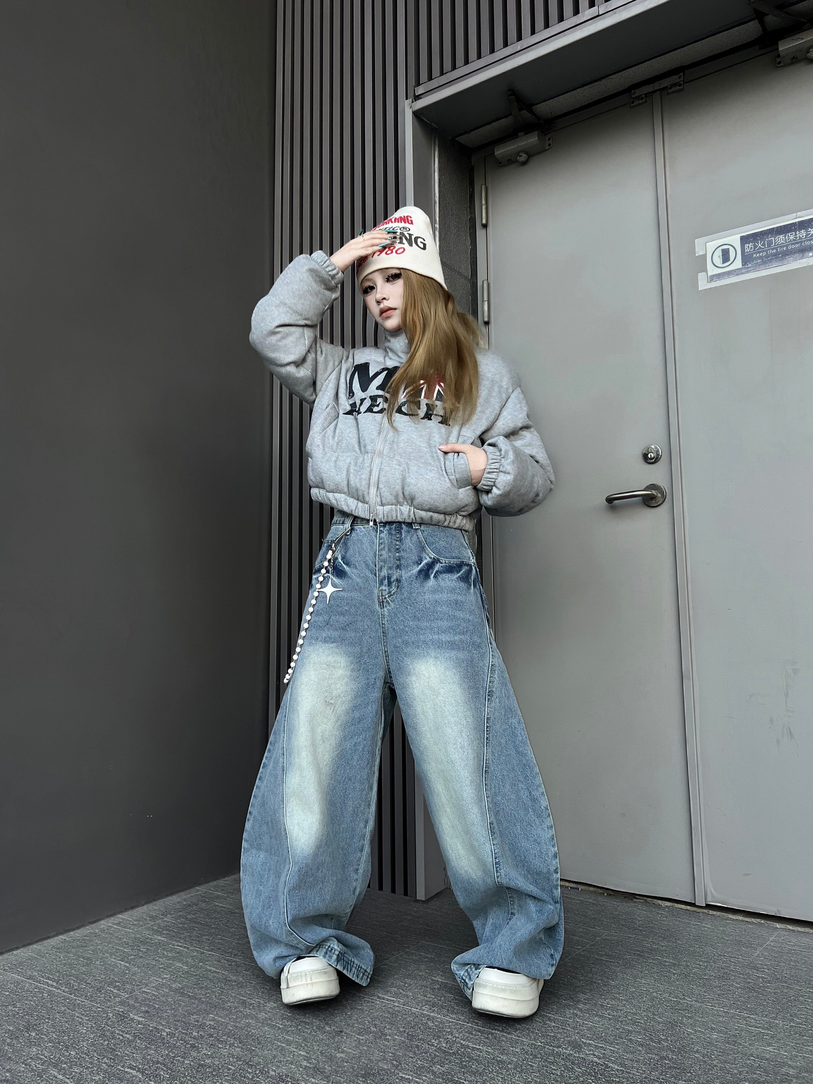 Washed Wide Leg Denim Jeans WN24186 – WONDER NOAH