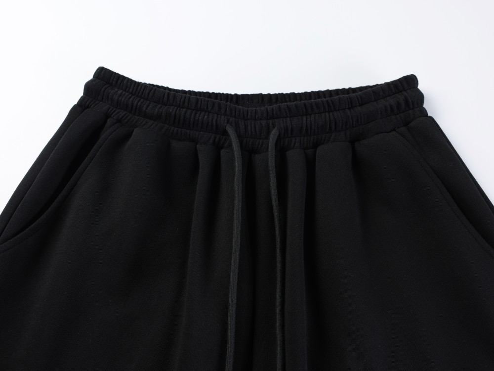 Metal Stud Graffiti Letter Print Curved Wide Leg Sweatpants WN27905