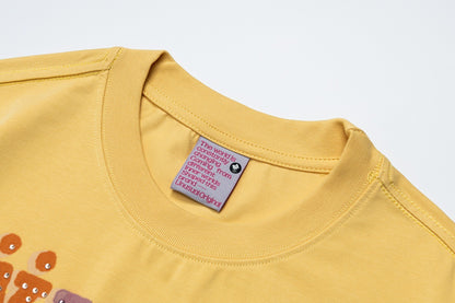 Letter Studs Oversize Short Sleeve T-Shirt WN25840