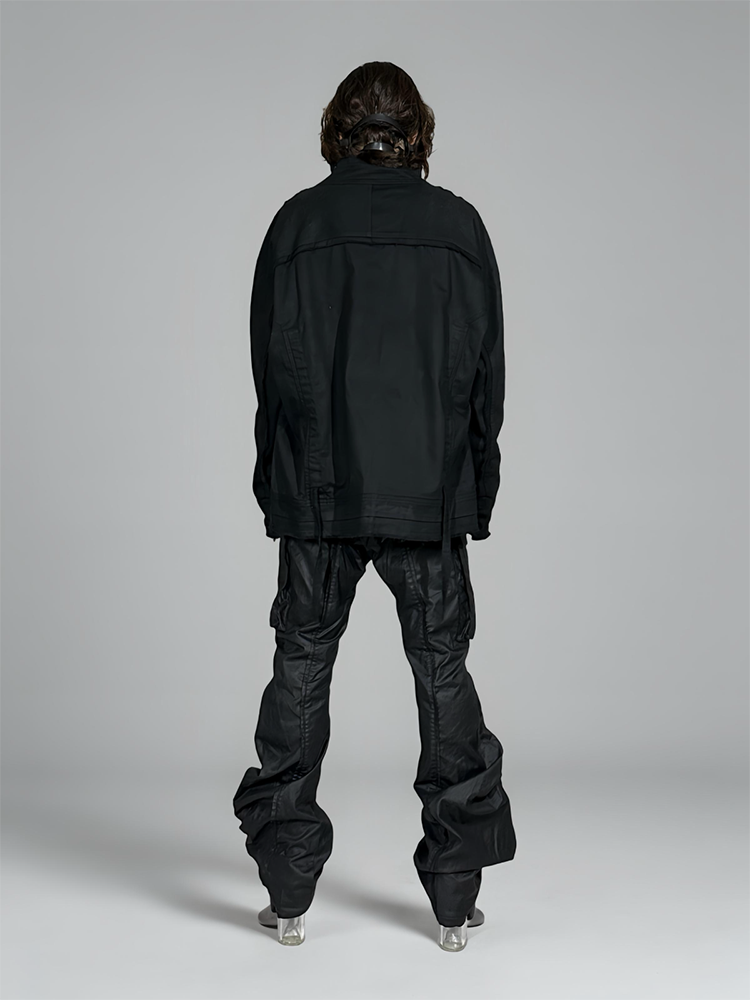 Deconstructed Waxed Damage Robe Jacket WN21989