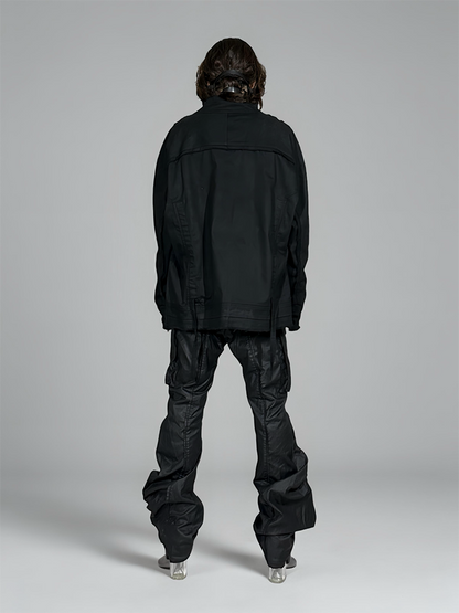 Deconstructed Waxed Damage Robe Jacket WN21989