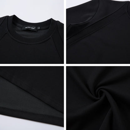 Heavyweight Air Layer Patchwork Oversize Short Sleeve T-Shirt WN26905