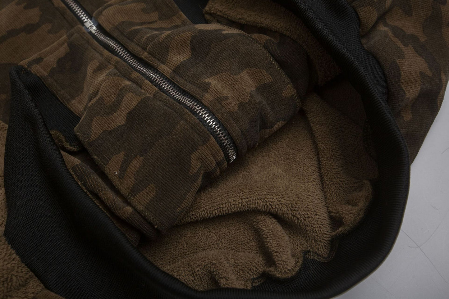 Camouflage Fur Collar Sherpa-Lining Padded Jacket WN11337