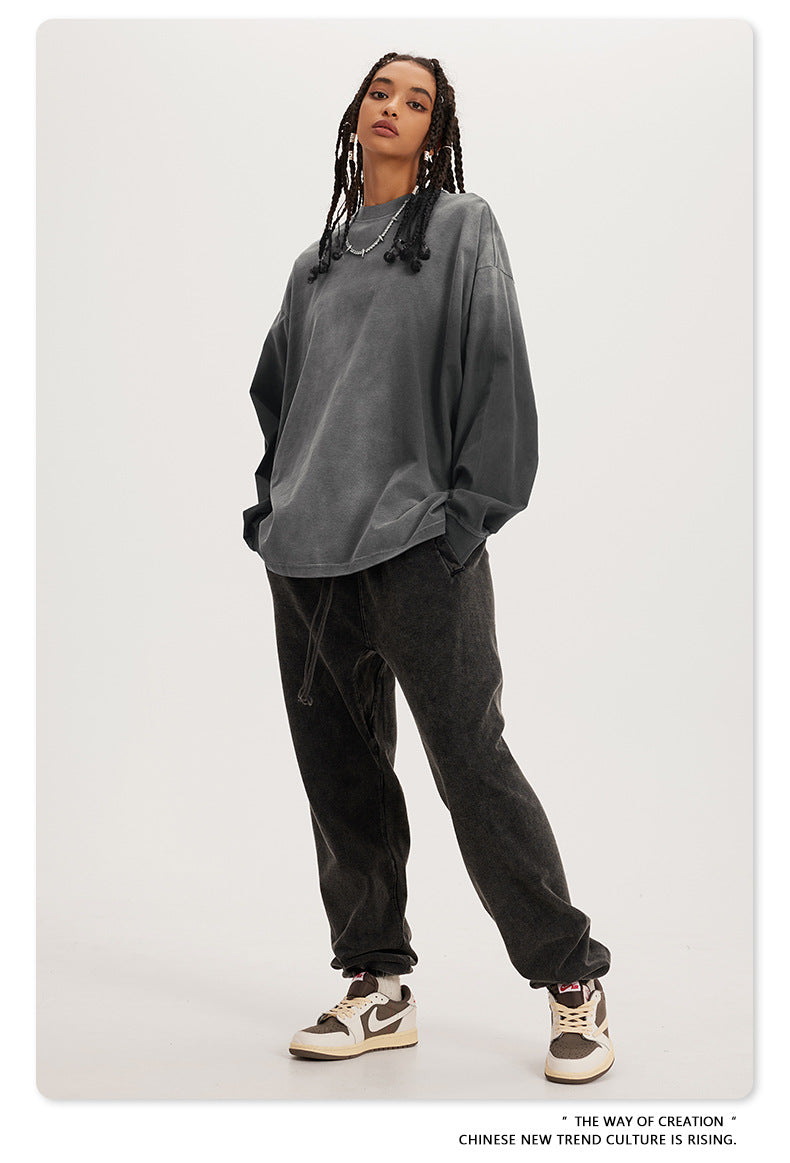 Oversize Washed Long-sleeve t-shirt WN6051