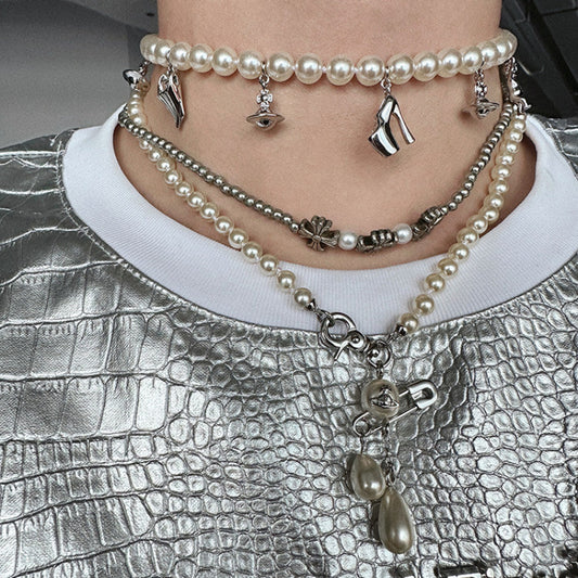 3 Design Metal Pendant Necklace WN25106