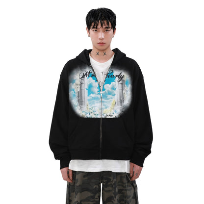 Print Zipper Hoodie WN8319