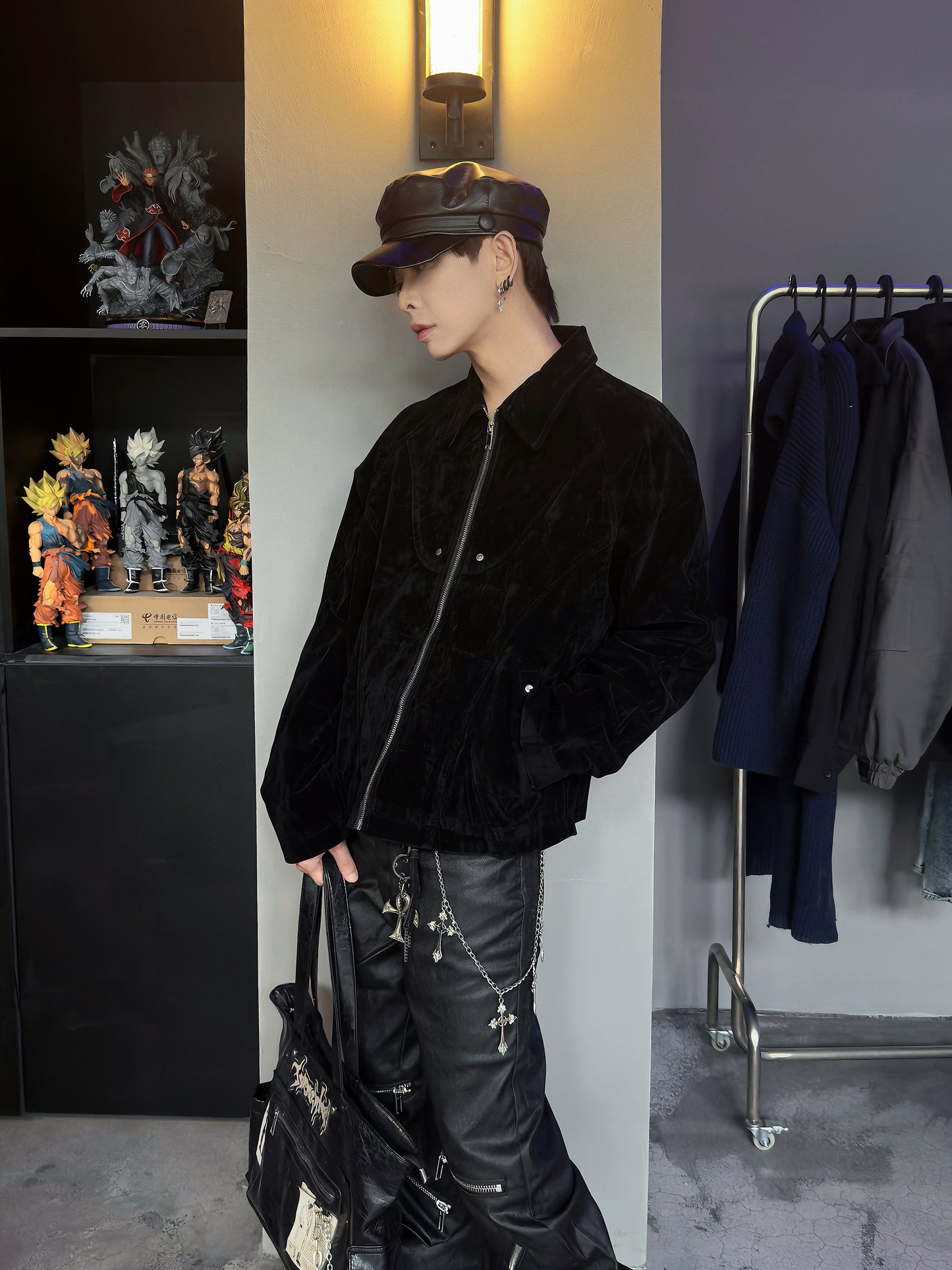 Suede Zipper Short Jacket WN22948