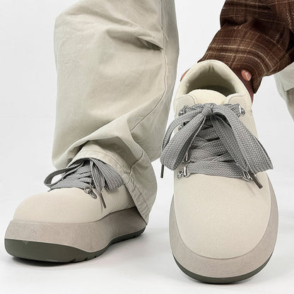 Chunky Sole Puffy Design Suede Sneakers WN19141