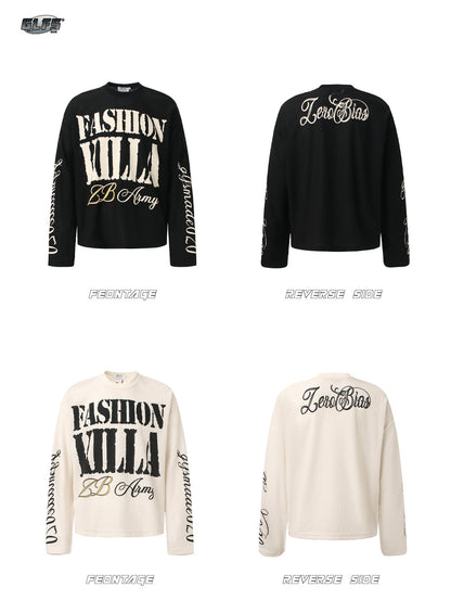 Letter Print Graphic Long Sleeve T-Shirt WN26510
