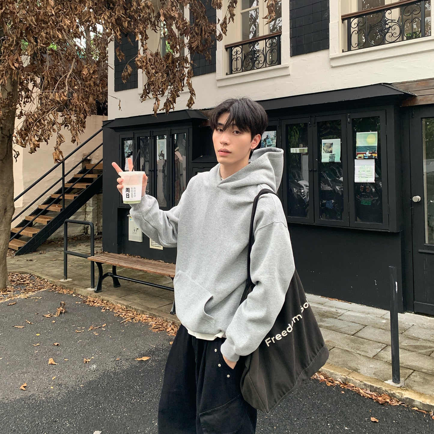 Plain Oversize Hoodie WN24947