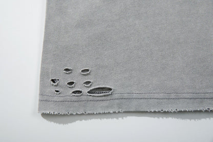 Washed Damage Short Sleeve T-Shirt WN25378