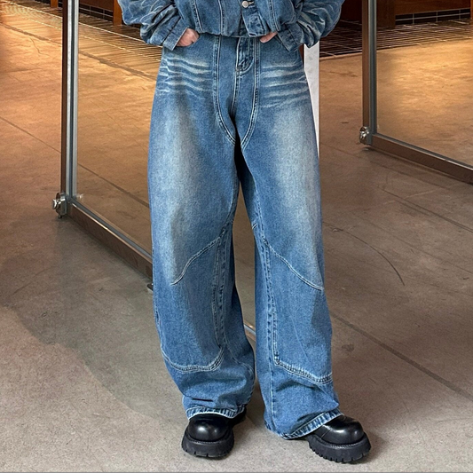 Washed Denim Jacket & Wide Leg Denim Jeans Setup WN25182