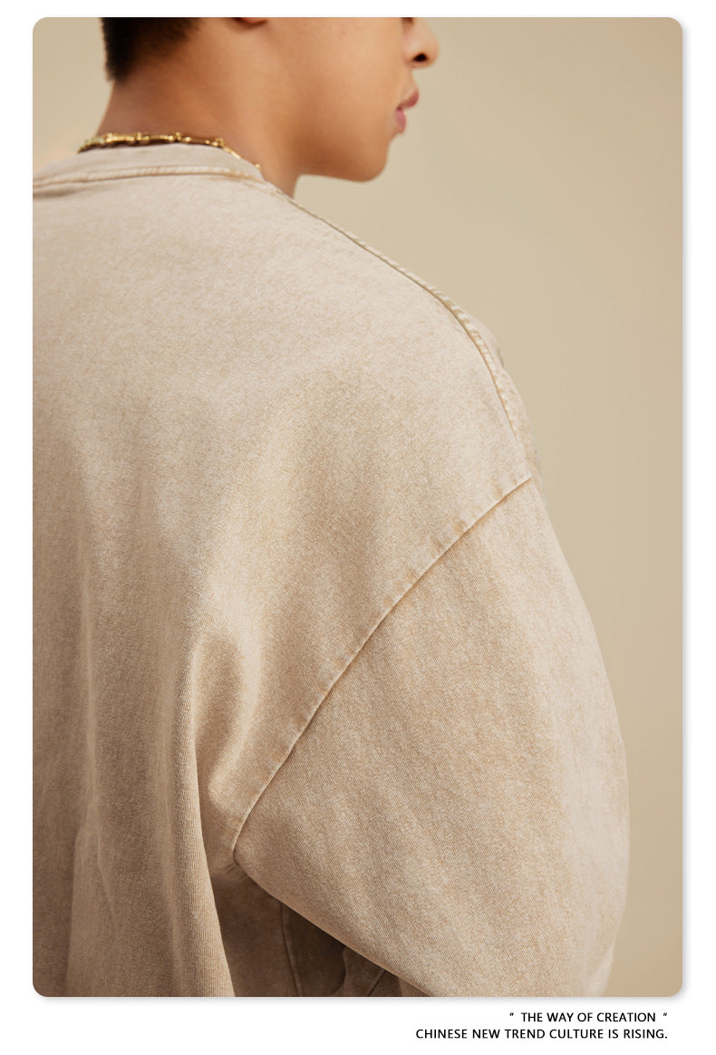 Oversize Washed Long-sleeve t-shirt WN6053