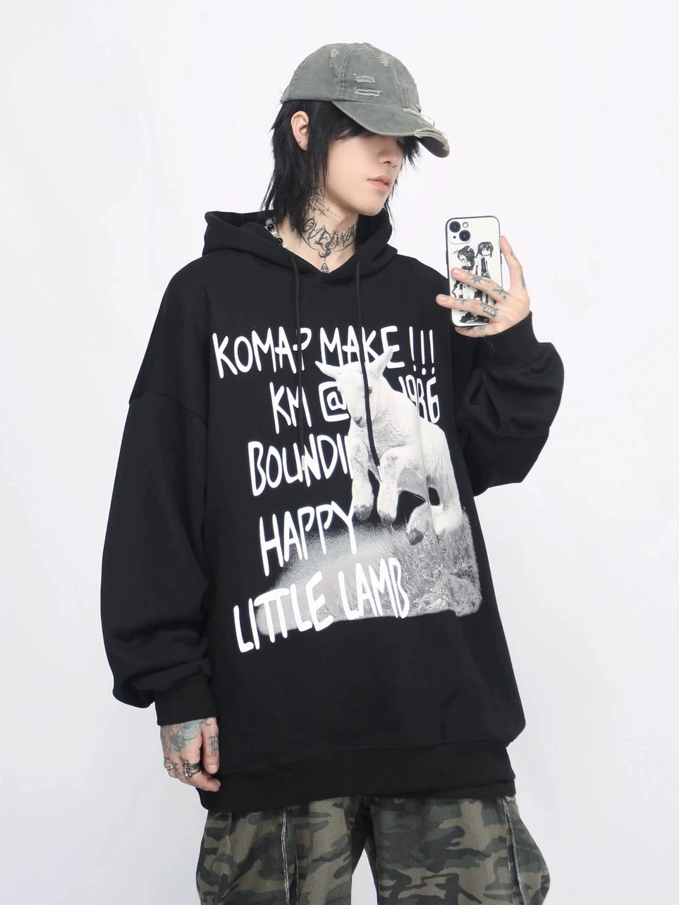 Fun Letter Print Oversize Hoodie WN8389