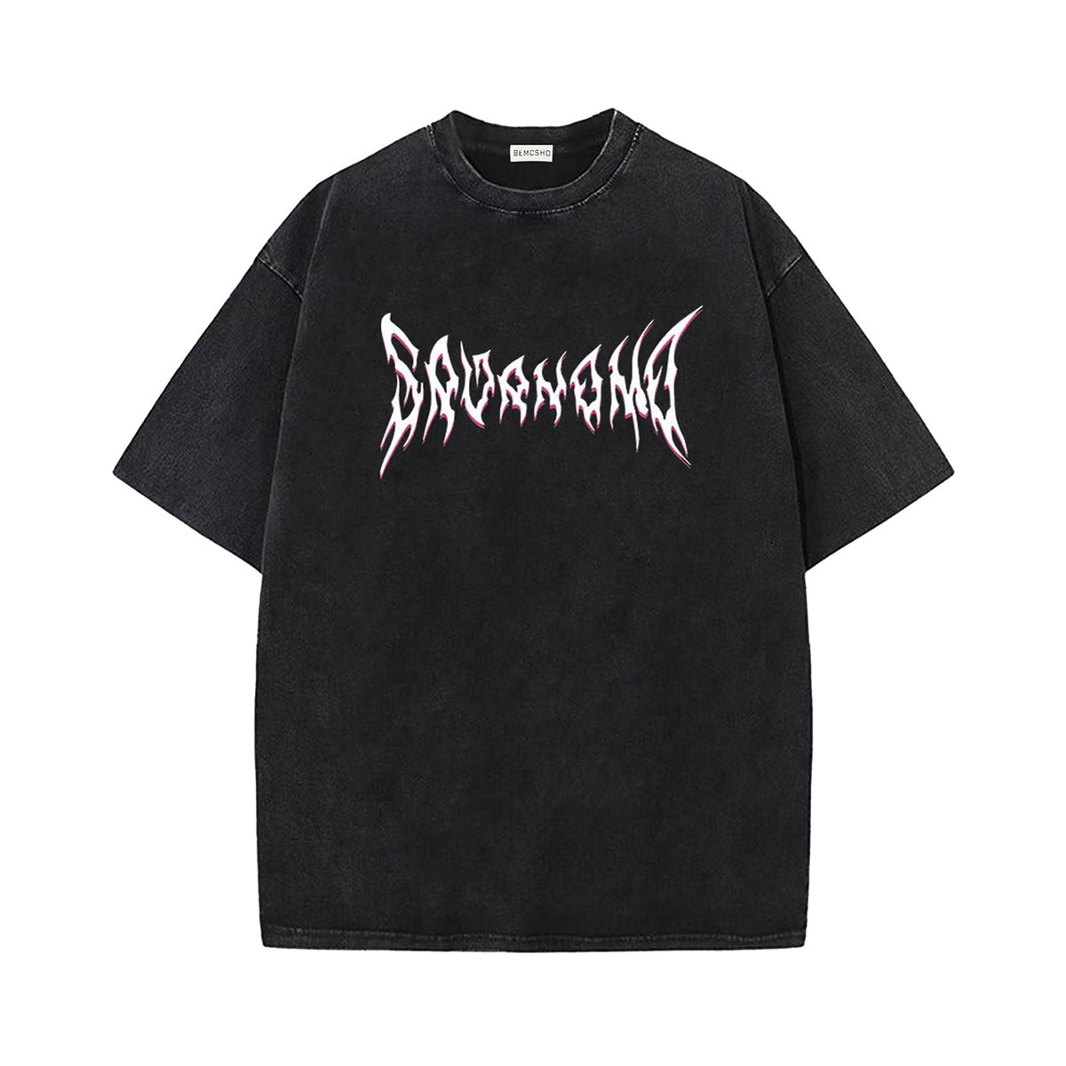 Washed Gothic Letter Short Sleeve T-Shirt WN26948