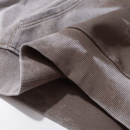 Washed Tie-Dye Patchwork Pullover Hoodie WN16182