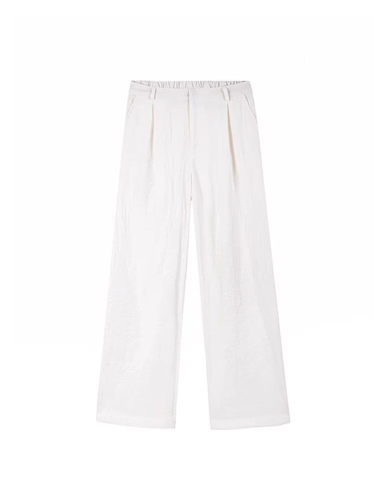 Thin Linen Wide-Leg Straight Pants WN6810