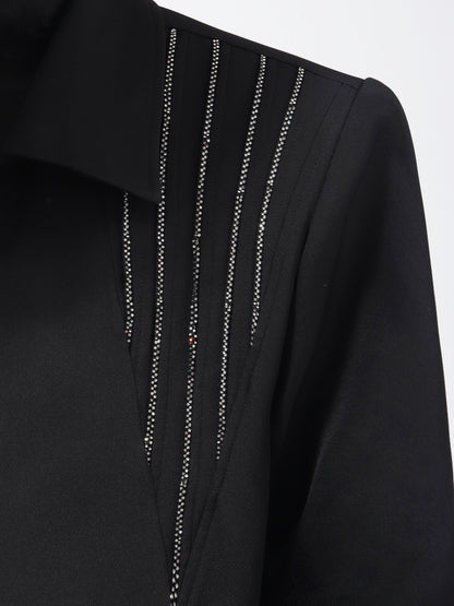 Studs Line Short Jacket & Studs Line Flare Trousers Setup WN23715