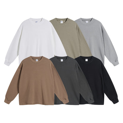 Oversize Waffle Long-sleeve T-shirt WN6601