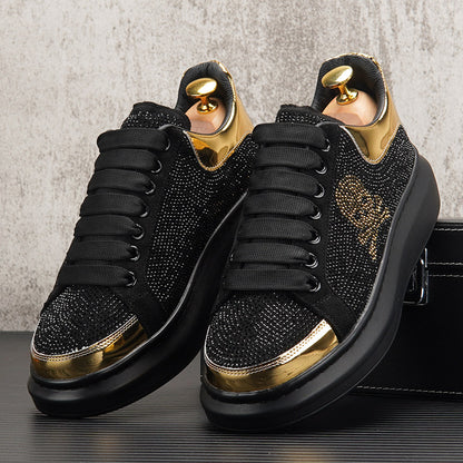 Rhinestone Skull Platform Sneakers WN24757