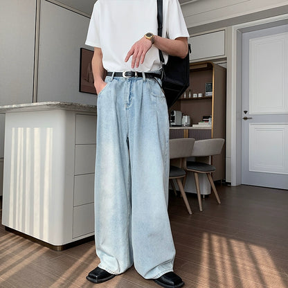 Washed Wide Leg Denim Jeans WN20417