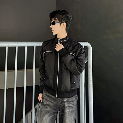 Stand Neck Lightweight Oversize Short Jacket WN27954