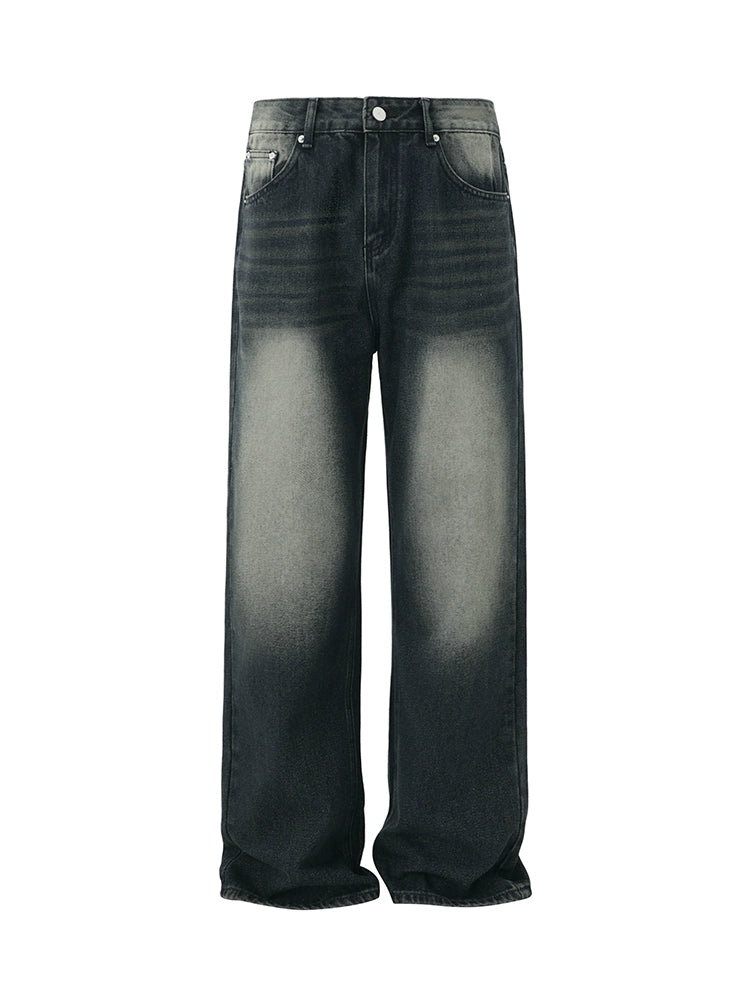 Damage Wide Leg Denim Jeans WN20281