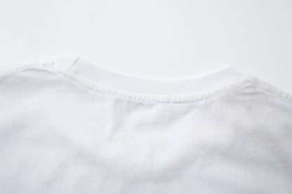 Washed Handwriting Print Short Sleeve T-Shirt WN25809