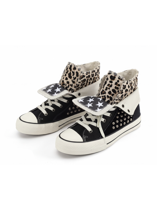 Zebra Star Studs Detail Sneakers WN27234
