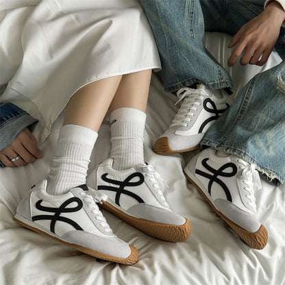 Suede Panel Lace Up Sneakers WN24511