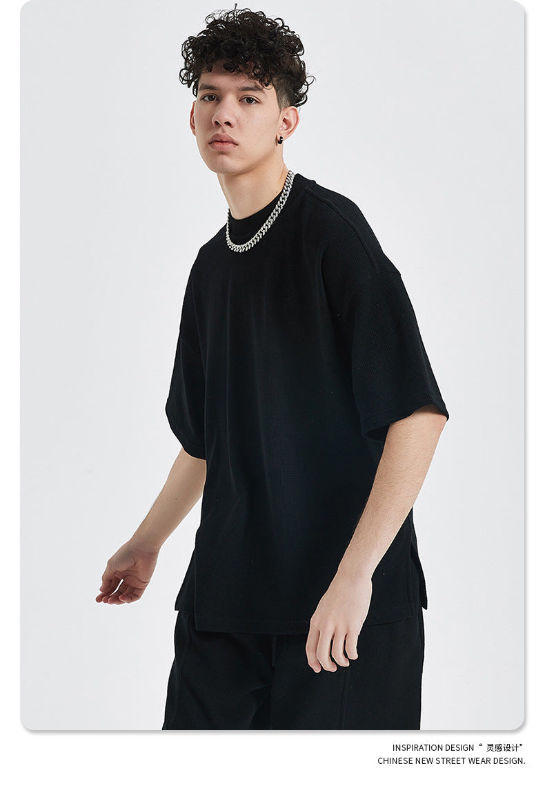 Oversize Waffle Short-sleeve T-shirt & Waffle Short Pants Setup WN6627