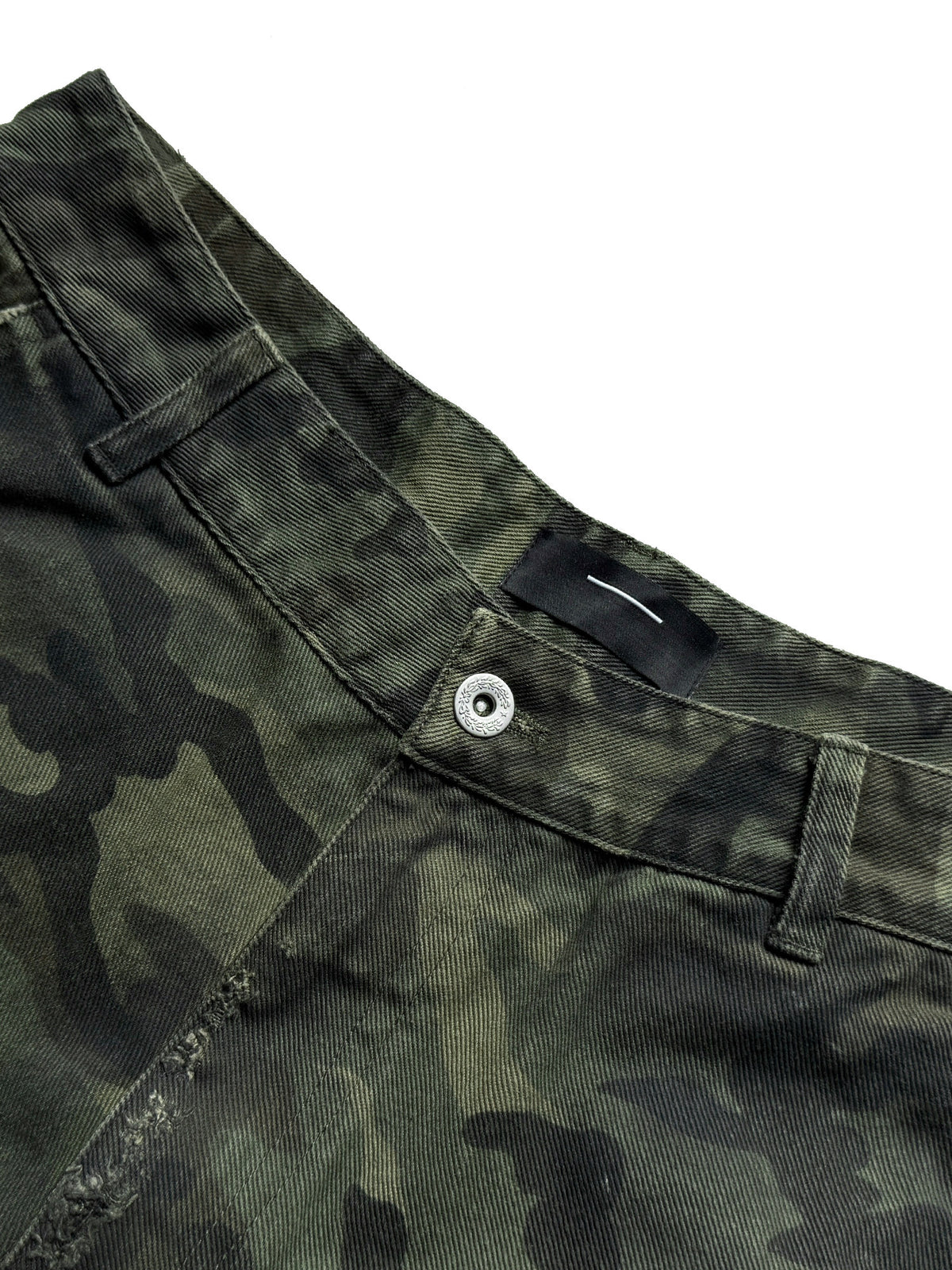 Camouflage Patchwork Damage Half Pants WN27069