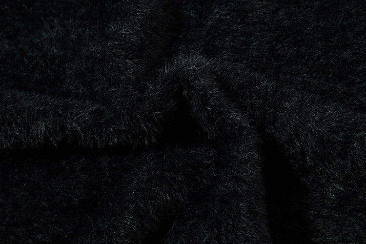 Colorblock Butterfly High-Neck Oversize Knit Cardigan WN11392