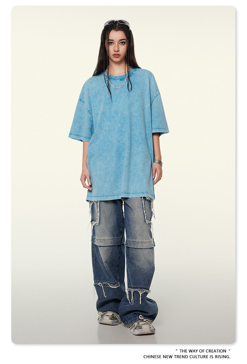 Washed Heavyweight Oversize Short Sleeve T-Shirt WN6078