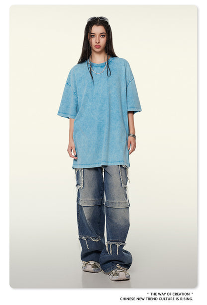 Washed Heavyweight Oversize Short Sleeve T-Shirt WN6078