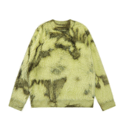 Tie-Dye Fake Mink Knit Sweater WN11000