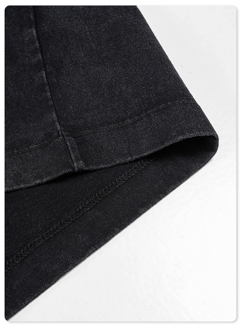 Washed Print Oversize Short-sleeve T-shirt WN6395